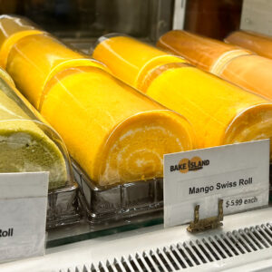 Mango, Vanilla and Matcha Swiss Rolls. Bake Island in Toronto, Asian Baked Goods